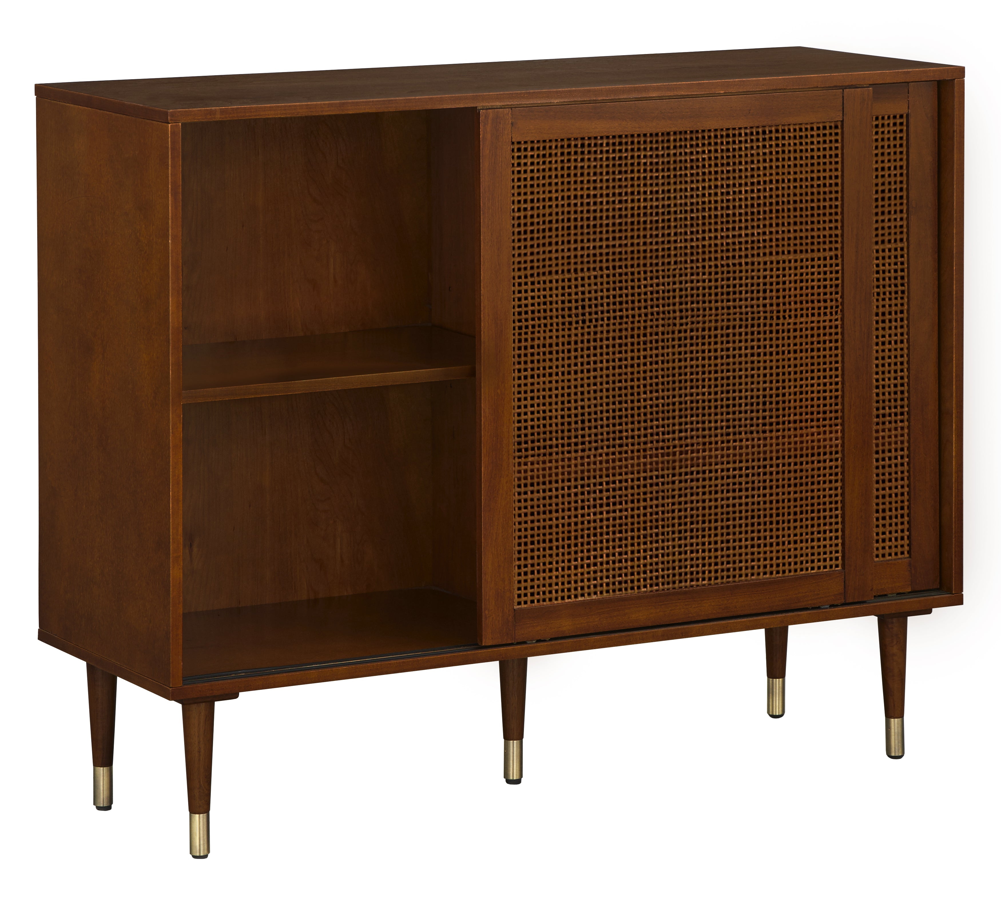 angelo:HOME Allen Rattan Buffet/Cabinet/Media Console (walnut)