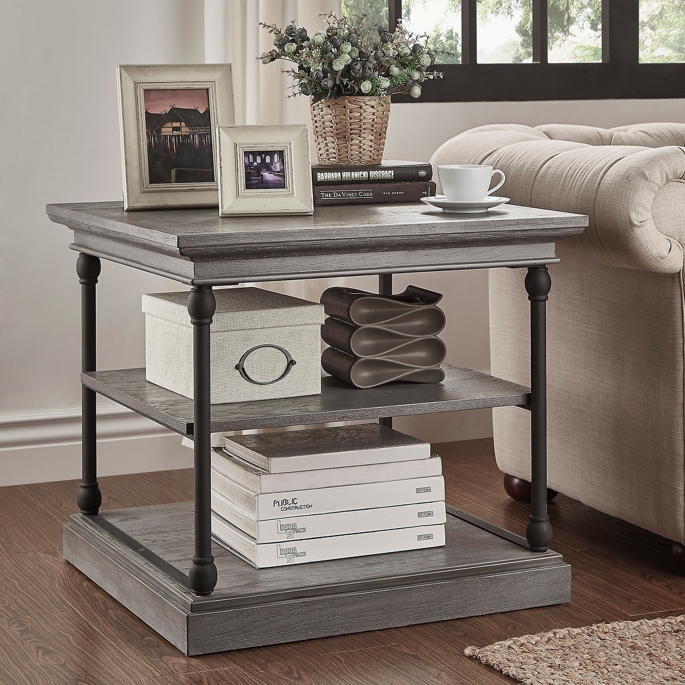 Barnstone Cornice Accent Storage Side Table by iNSPIRE Q Artisan