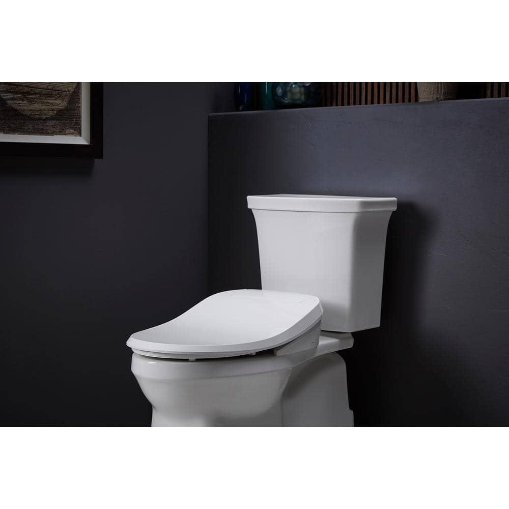 KOHLER C3420 Electric Heated Bidet Seat for Elongated Toilet in White