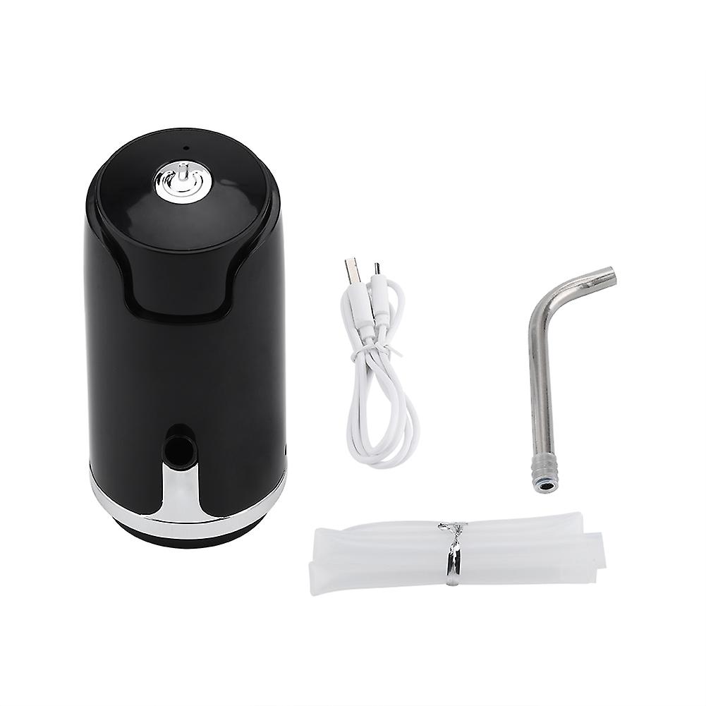 Portable Bottled Water Pump Usb Rechargeable Dispenser For Home Kitchen Office Use (black)