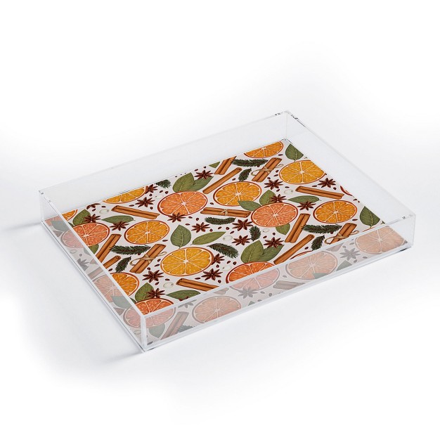 Avenie Christmas Cinnamon Spice Acrylic Tray Deny Designs