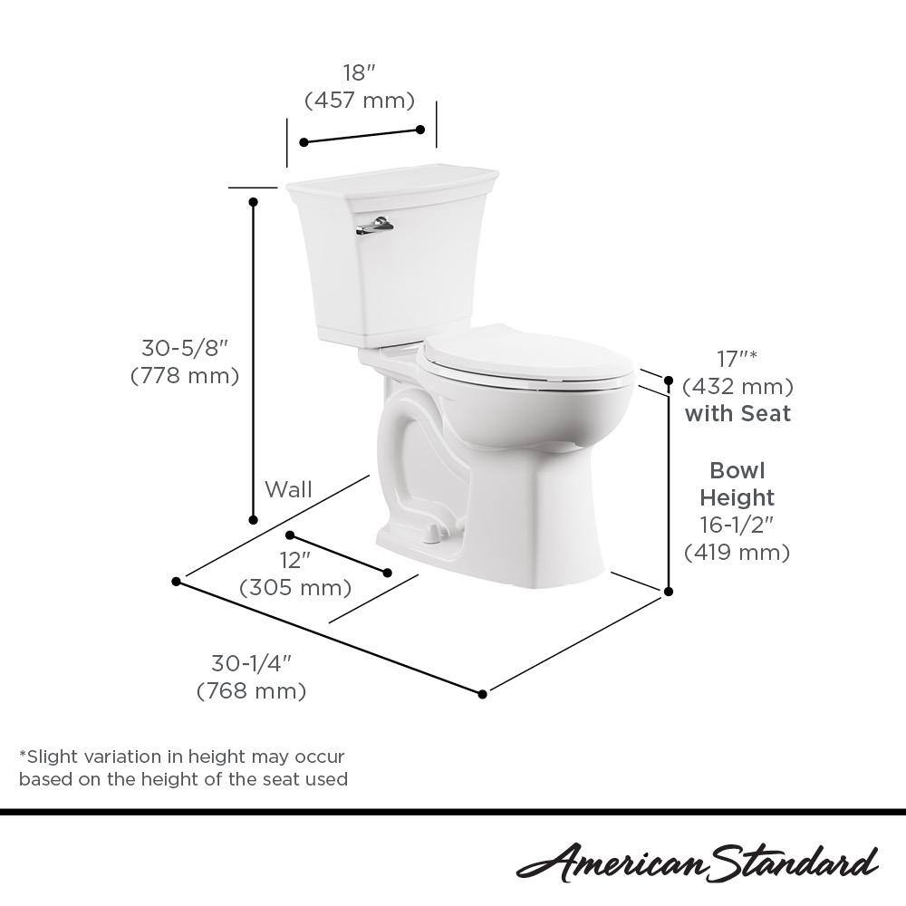 American Standard Rumson 2-Piece 1.28 GPF Single Flush Elongated Toilet in White Seat is Included 719AA101.020🎉Limited Time Offer🎉