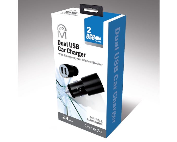 M 2.4A Dual USB Car Charger 24352-RK