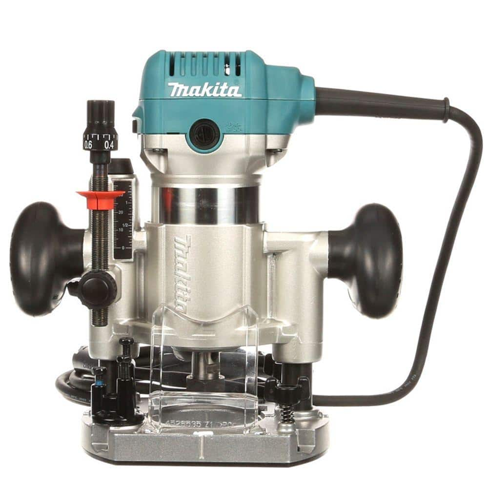 Makita 6.5 Amp 1-1/4 HP Corded Variable Speed Compact Router with 3 Bases (Plunge, Tilt, and Offset Base) RT0701CX3