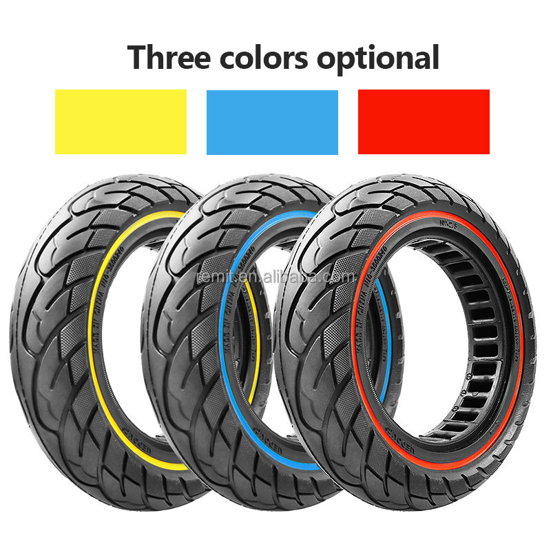 10*2.5 Red Ring Inner Hole Solid Tire For 10 Inch Electric Scooter Explosion Proof Non Inflatable Inner Groove Solid Tire