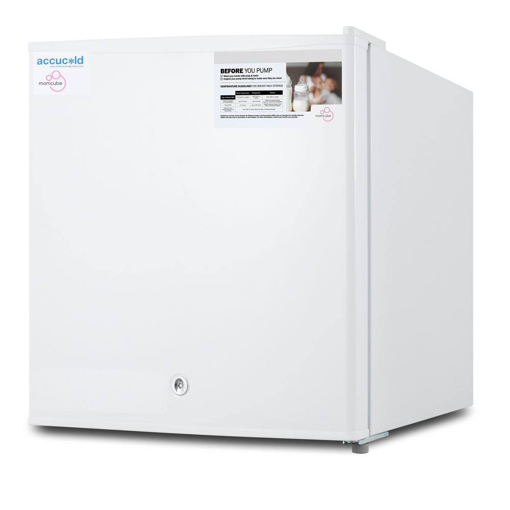 Summit Appliance MOMCUBE 1.4 cu. ft. Breast Milk Upright Freezer in White FS24LMC