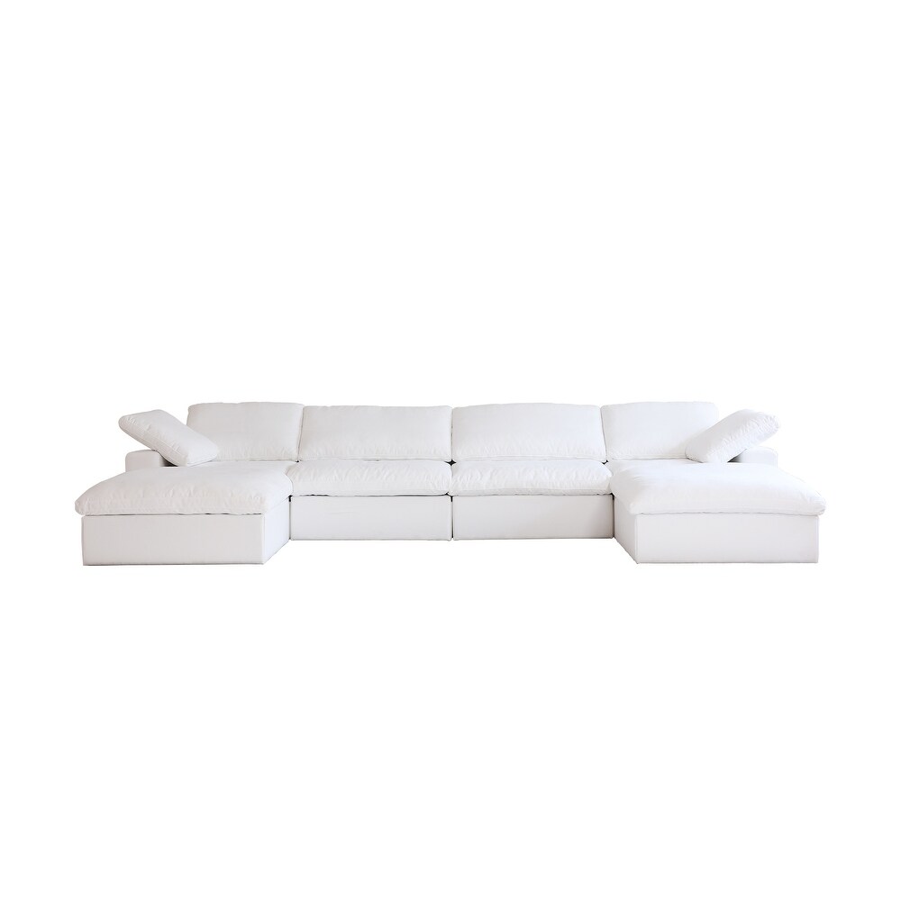 Modern Velvet Sectional Sofa Down Filled Overstuffed Upholstered Couches for Living Room