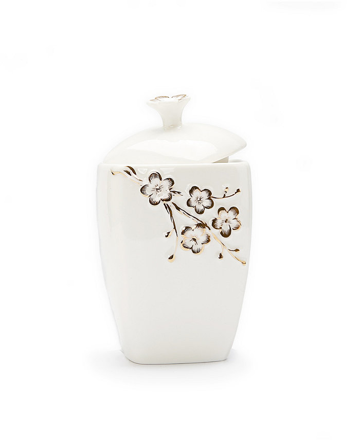 Classic Touch Sugar Bowl Floral Artwork