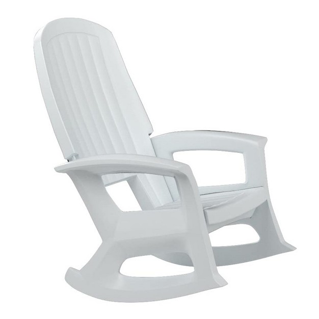 Semco Rockaway Heavy duty Outdoor Rocking Chair W low Maintenance All weather Porch Rocker amp Easy Assembly For Deck And Patio White 4 Pack