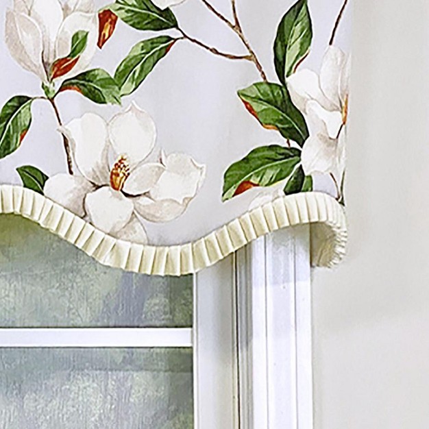 Magnolia Ruffled Provance Valance 3in Rod Pocket 50in X 17in By Rlf Home