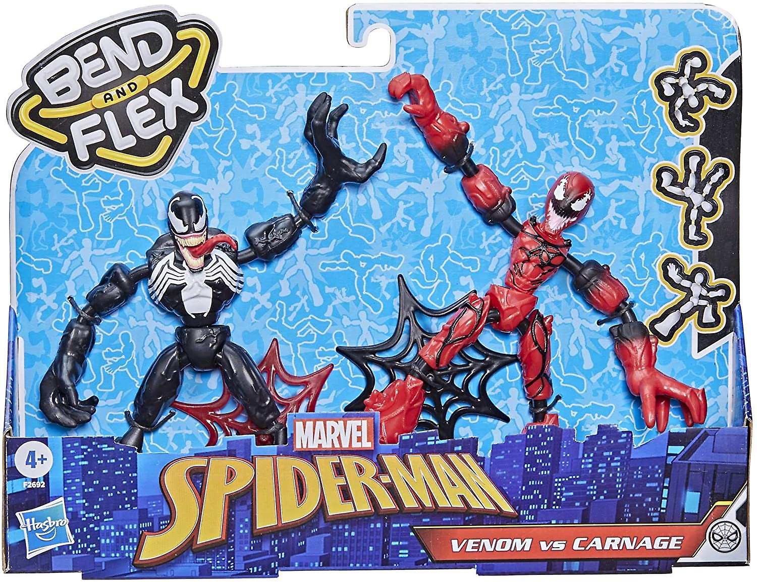 2-Pack Spiderman Bend and Flex Venom vs Carnage Action Figures