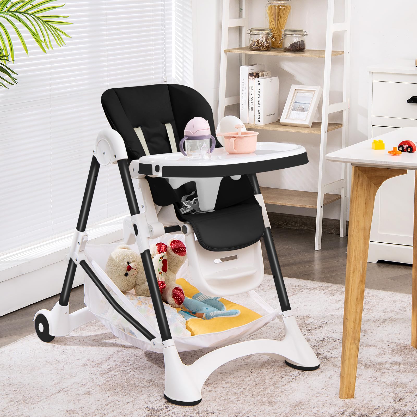 BABY JOY High Chair for Babies & Toddlers, Quick Folding Baby Highchair