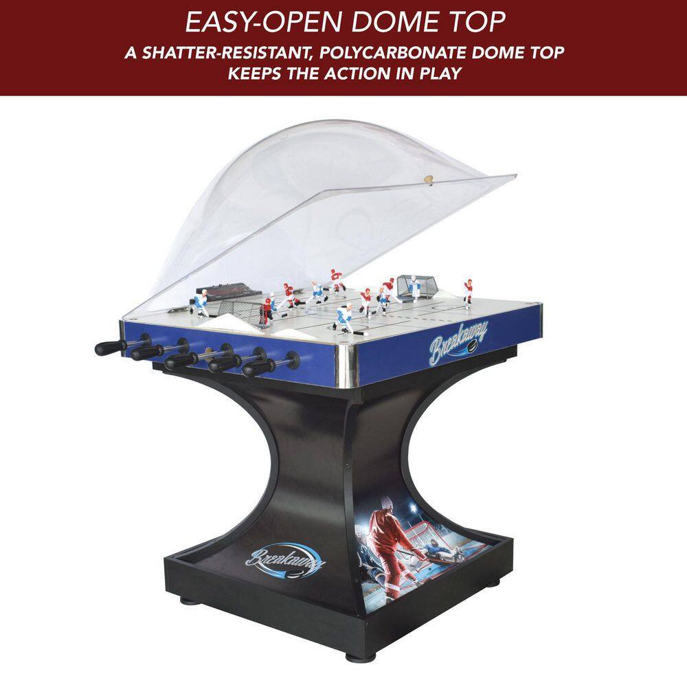 Hathaway Breakaway Dome Hockey Table with E-Z Grip Handles and LED Scoring Unit BG5003