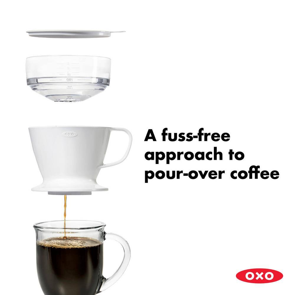 OXO Good Grips 1.5-Cup White Pour-Over Coffee Maker 11180100