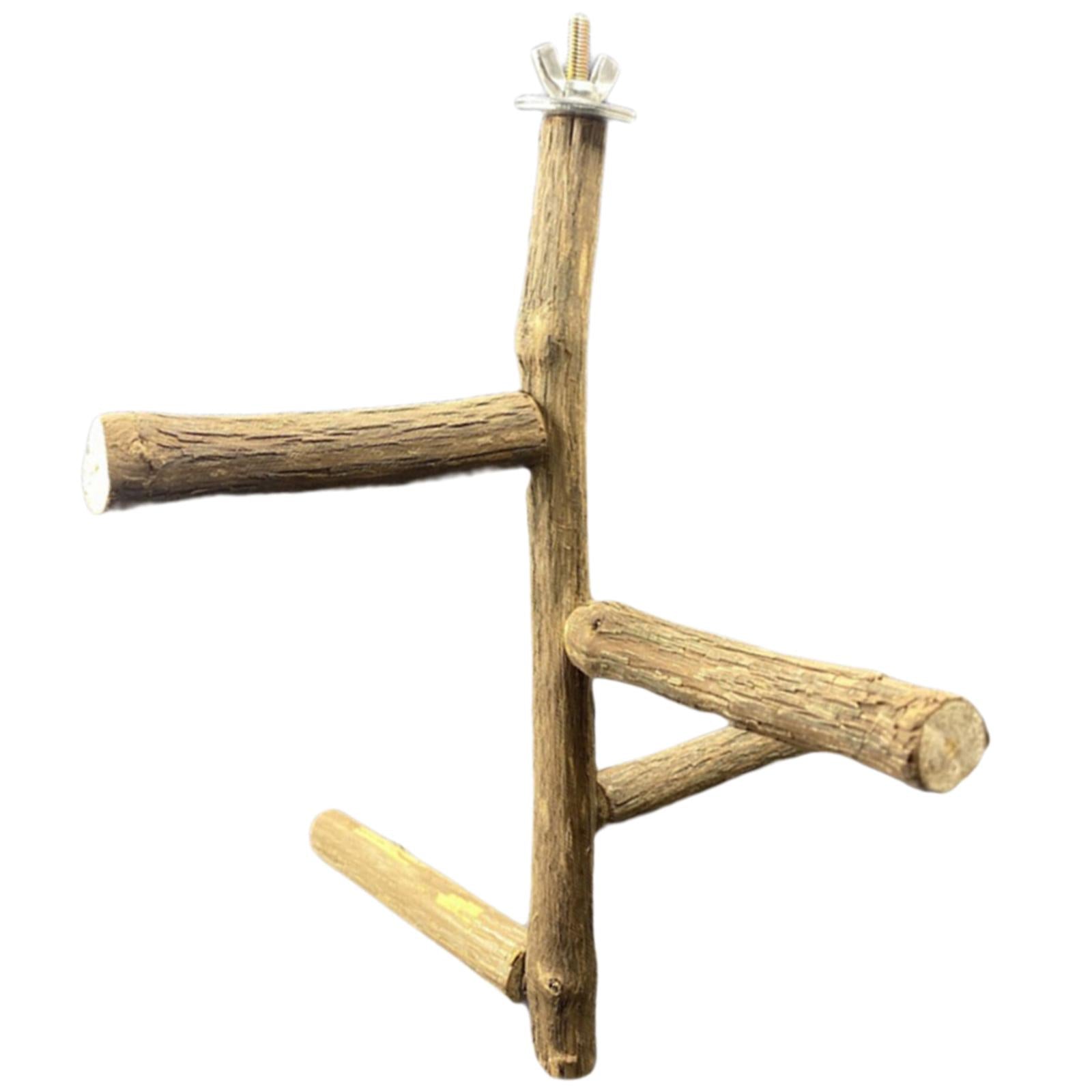 Bird Perches Paw Grinding Standing Stick Wooden Pole Bird Cage Accessories