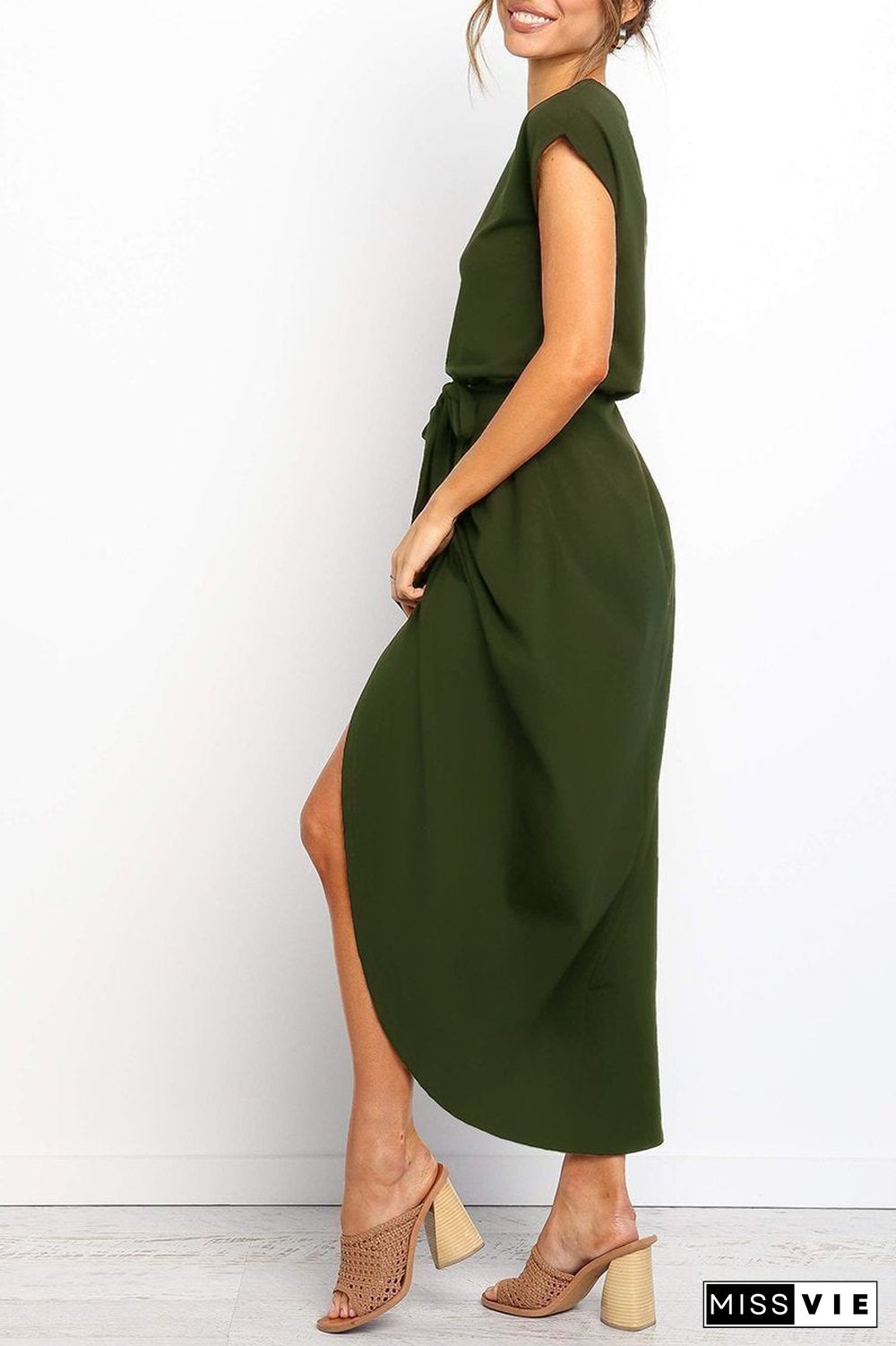 Solid Color Essential Grace Midi Dress(4 Colors)