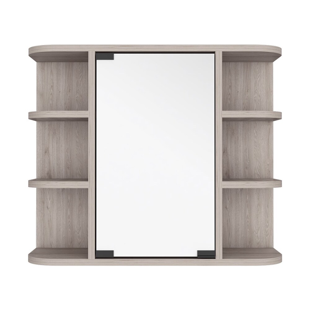 Medicine Cabinet  Six External Shelves Mirror