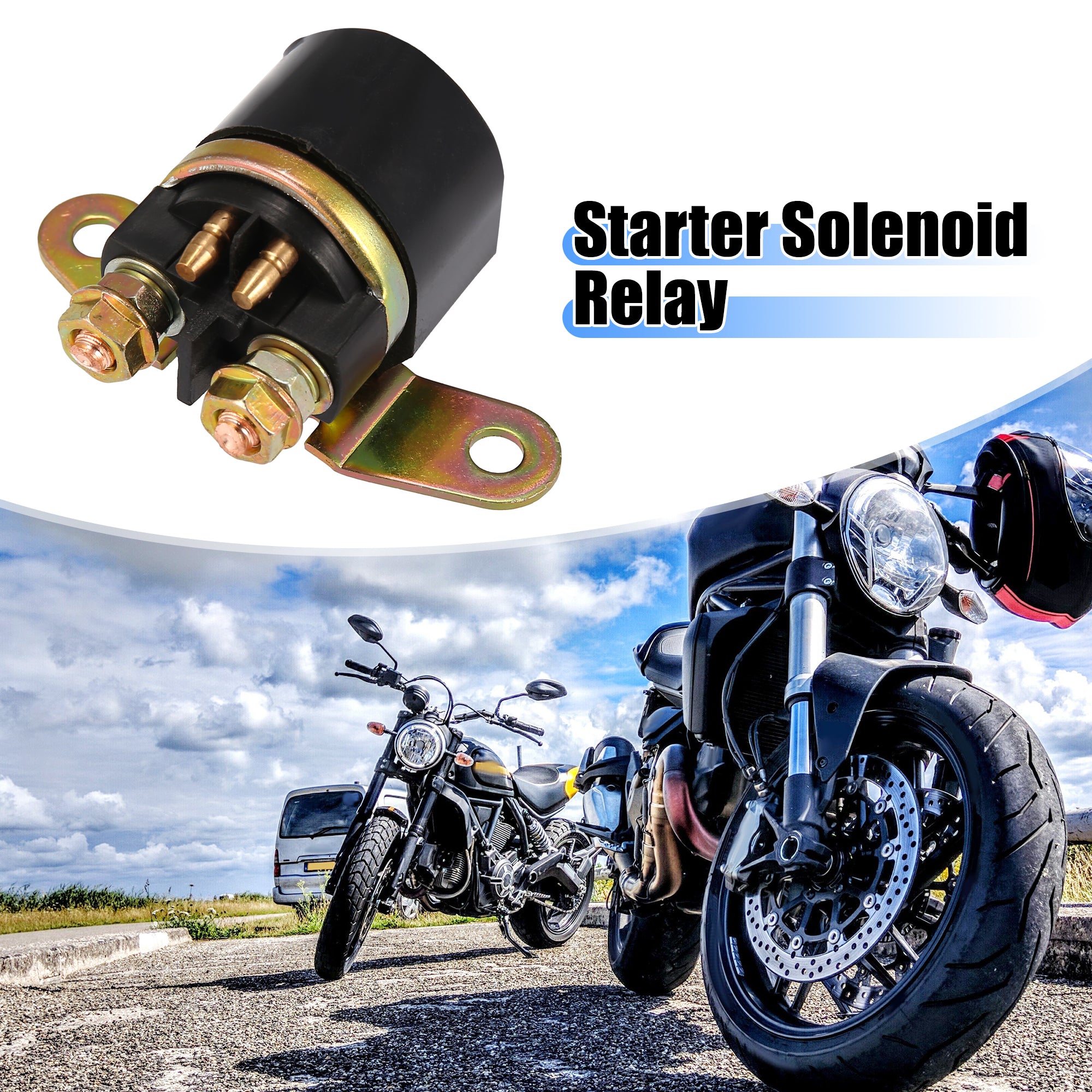 Motorcycle Starter Solenoid Relay for Suzuki LTF250 LT-F250 Quadrunner 250 1985-2002 Black