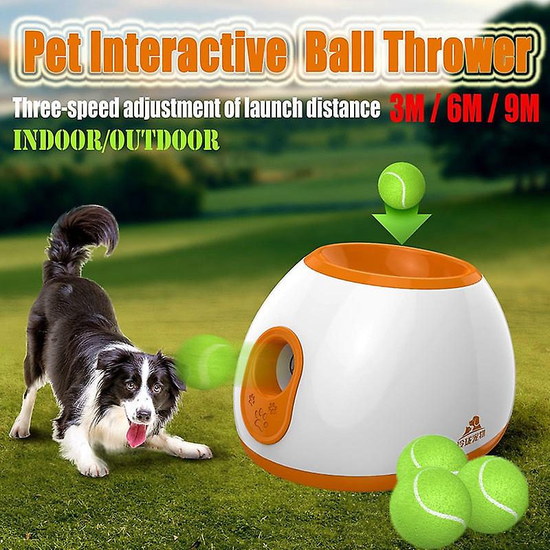 Dog tennis ball launcher machine