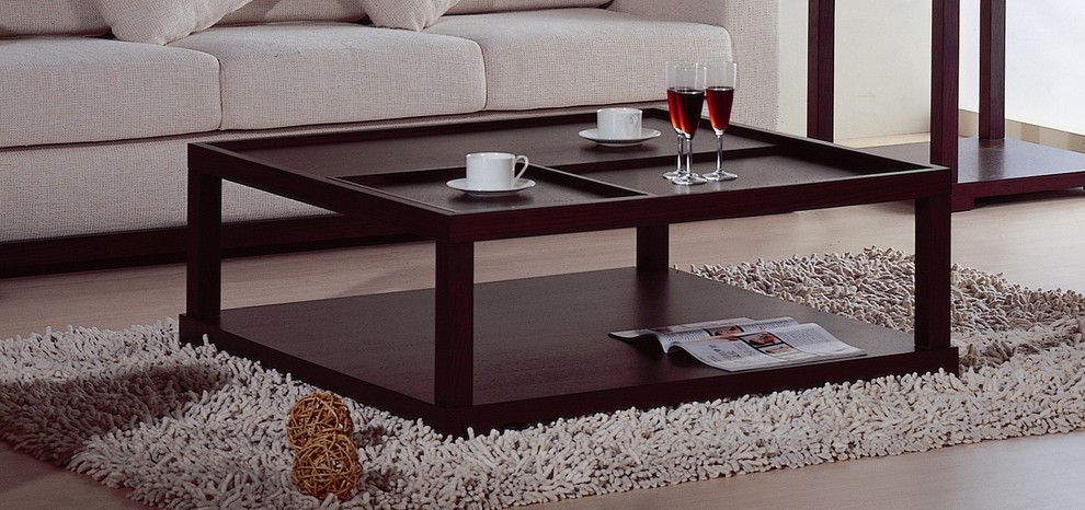 Parson Coffee Table With Removable Tray   Transitional   Coffee Tables   by BH Design  Houzz