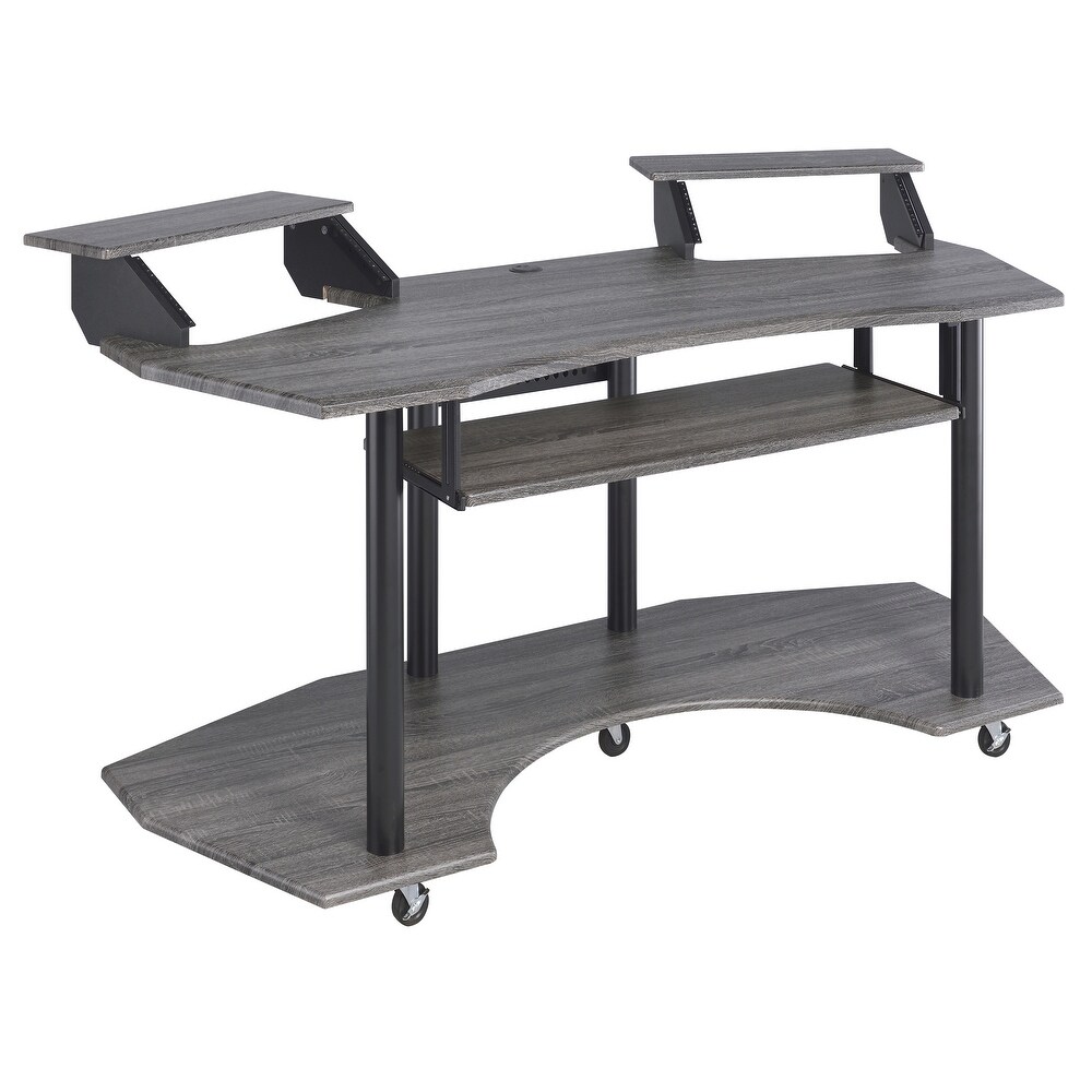Detroit Music Recording Studio Desk with Keyboard Tray