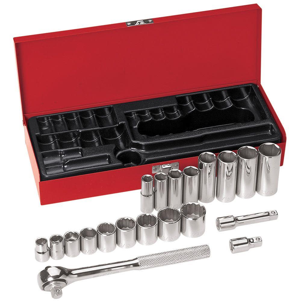 20-Piece 3/8 In. Drive Socket Set ;