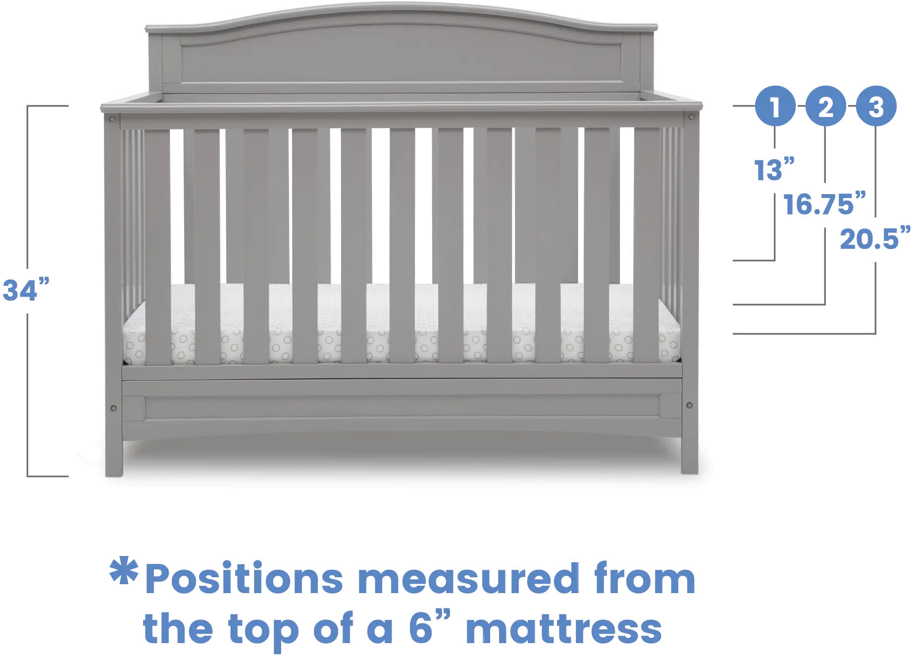 Emery Gray 4-in-1 Convertible Crib