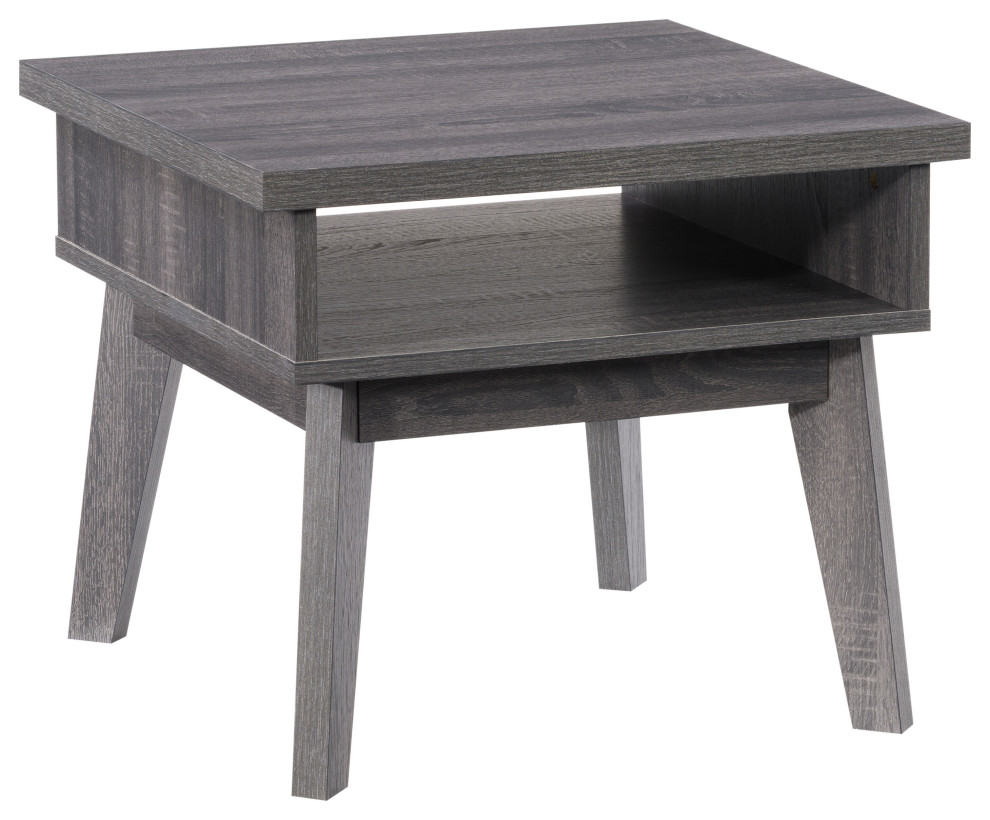 CorLiving Hollywood Side Table in Gray   Midcentury   Side Tables And End Tables   by CorLiving Distribution LLC  Houzz