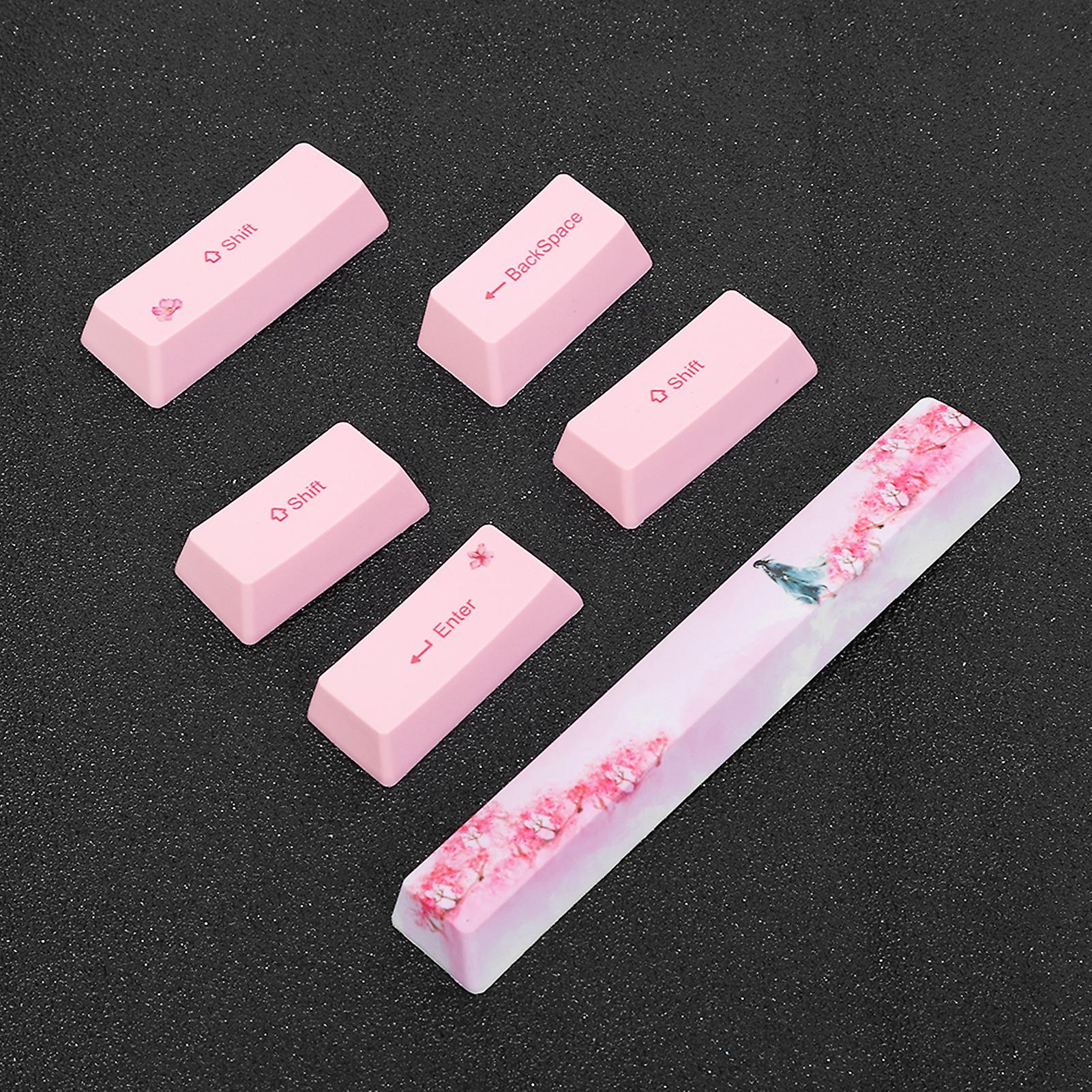 73pcs Sublimation Keycaps Pbt Mechanical Keyboard Accessory Pc Parts With Cute Pattern6064 Girl-pattern