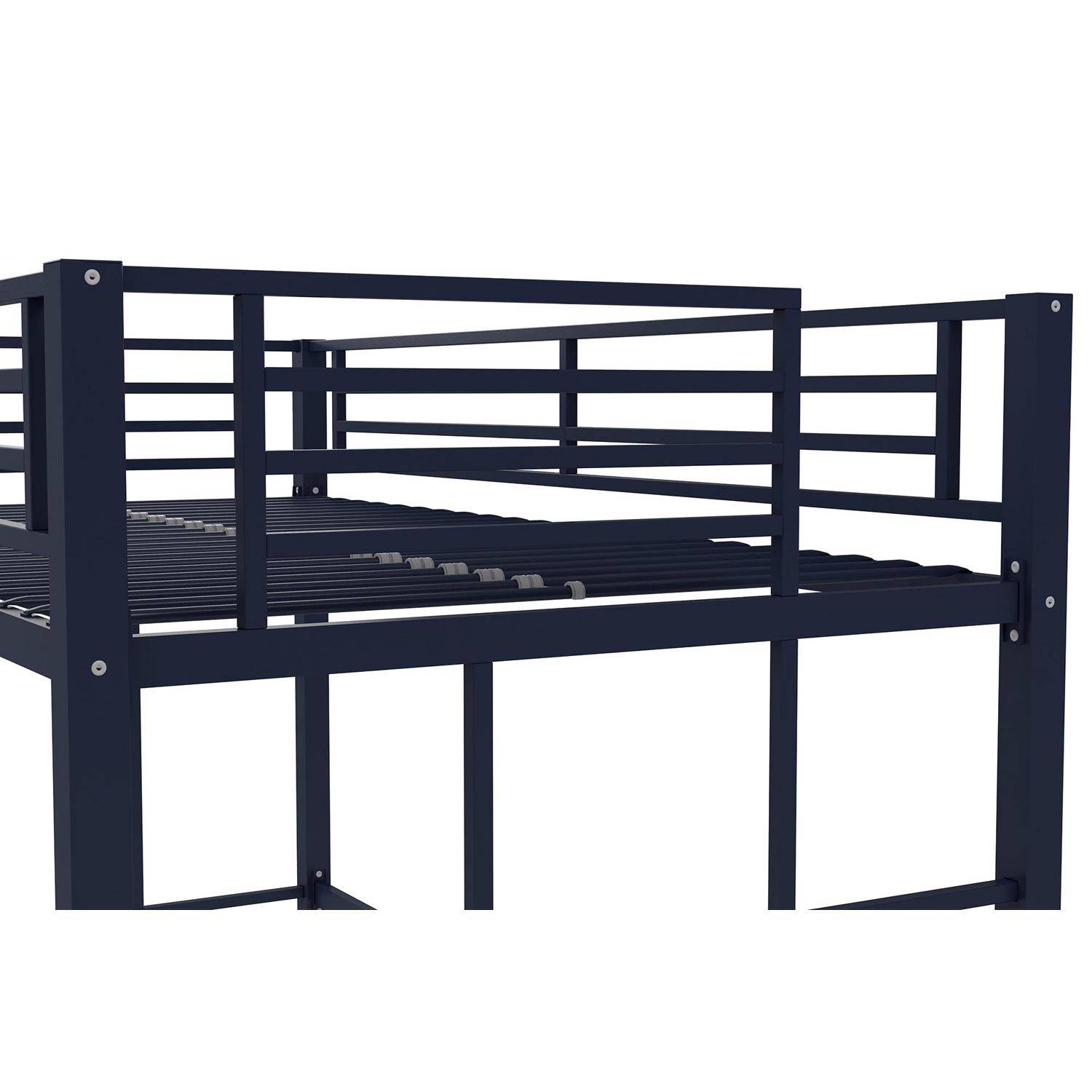 Your Zone Metal Loft Bed Twin Size Navy  Crowdfused