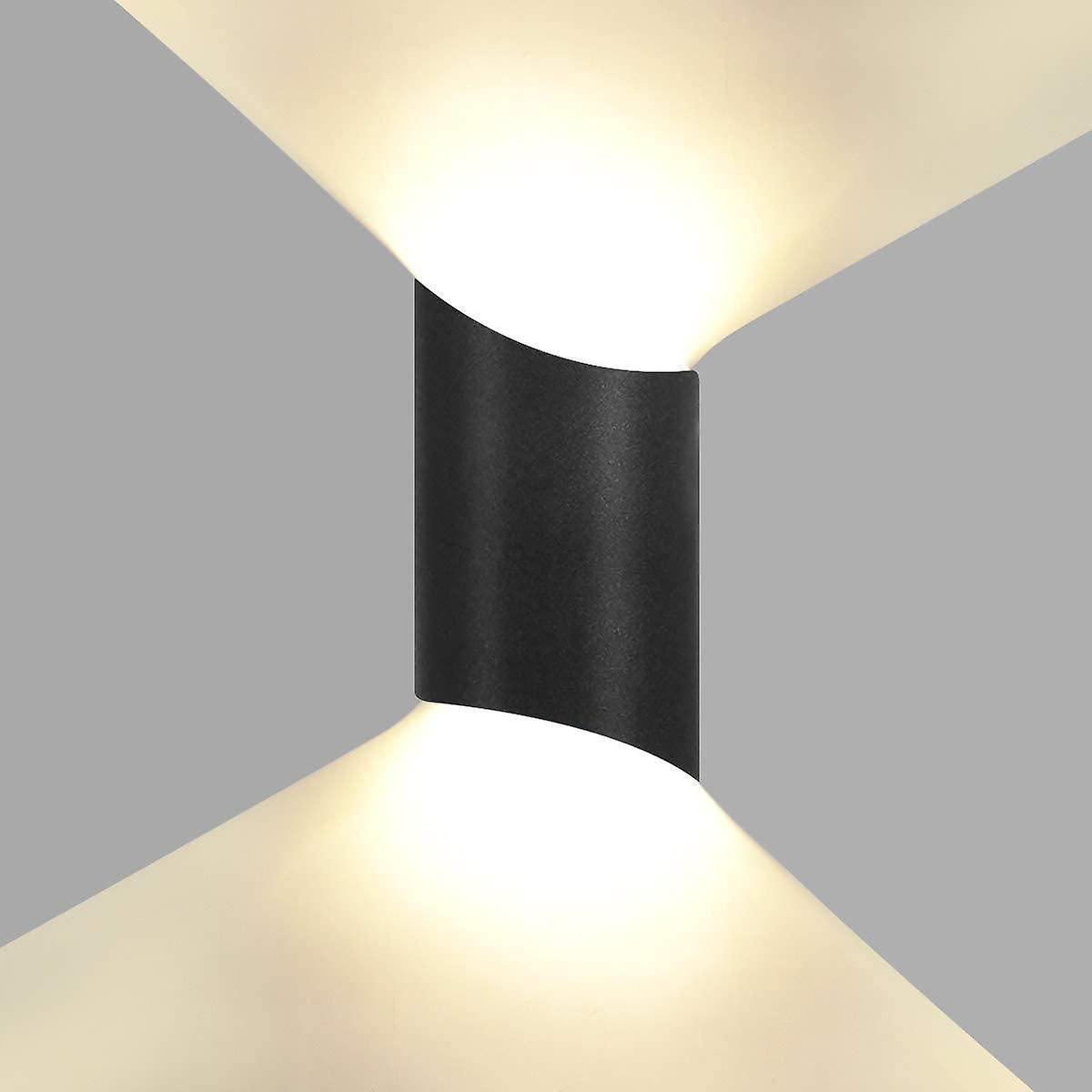 10W Waterproof Modern LED Wall Light Wall Lamp Up Down Aluminum LED Wall Washer Indoor Outdoor， Blac