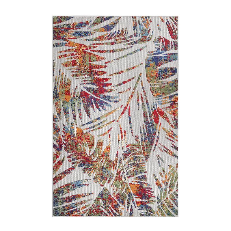 SUPERIOR Botanical Leaves Modern Indoor/Outdoor Area Rug