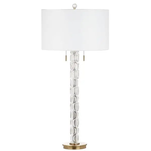 SAFAVIEH Lighting 37-inch Rayna Crystal/ Gold LED Table Lamp