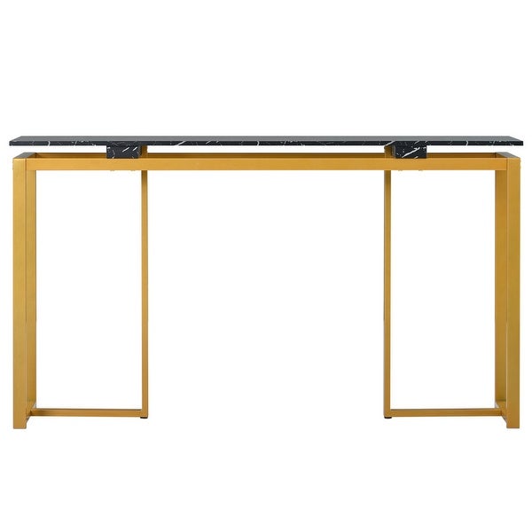 Modern Console Table， Extra Long Entryway Table with Metal Frame for Entryway， Hallway， Living Room， Foyer， Corridor