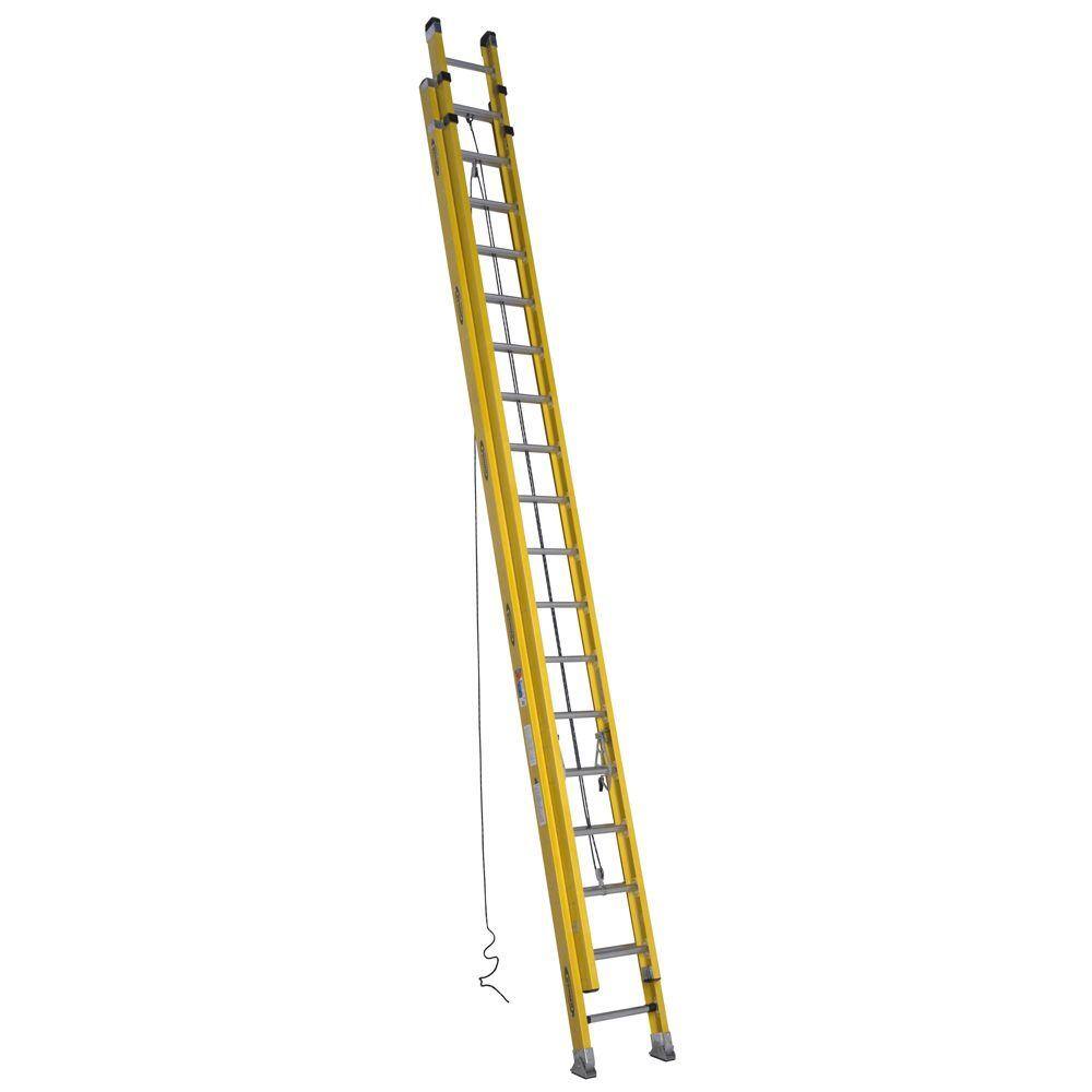 Werner 36 ft. Fiberglass D-Rung Extension Ladder with 300 lb. Load Capacity Type IA Duty Rating D7136-2