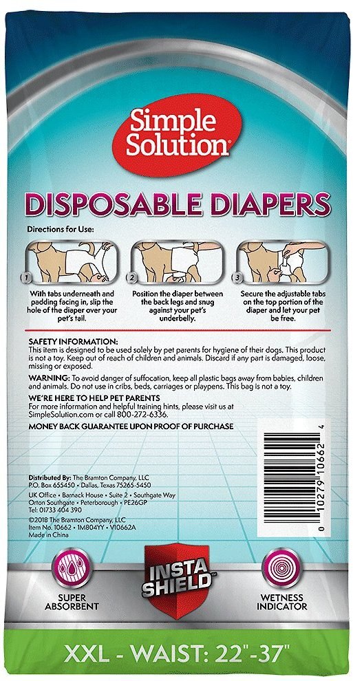 Simple Solution Disposable Female Dog Diapers