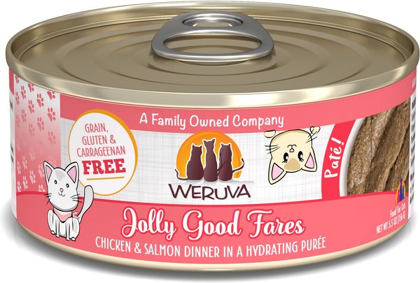 Weruva Classic Cat Jolly Good Fares Chicken and Salmon Pate Canned Cat Food