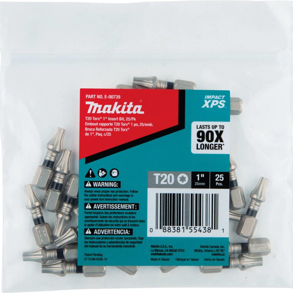 Impact XPS™ T20 Torx 1 Insert Bit， 25/pk