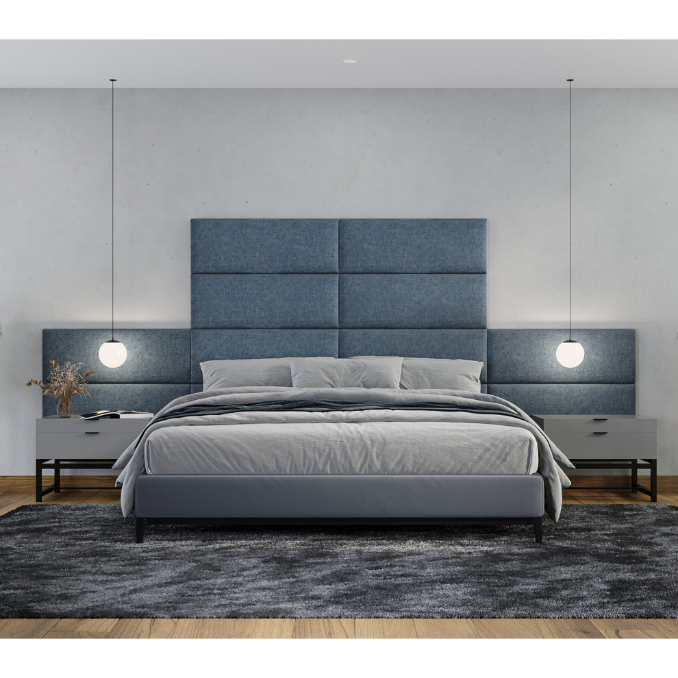 Jaxx Panelist Modern Padded Headboard  Set of 4 Panels   Transitional   Headboards   by Avana Comfort  Houzz