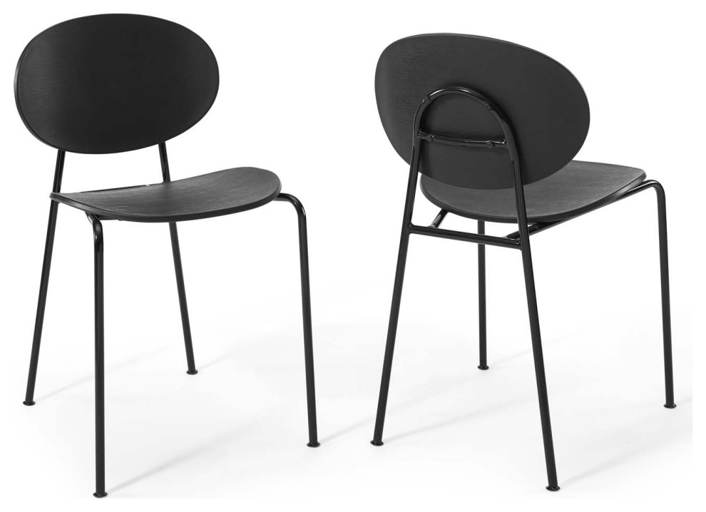 Palette Dining Side Chair Set of 2 EEI 3902 BLK   Midcentury   Dining Chairs   by Kolibri Decor  Houzz