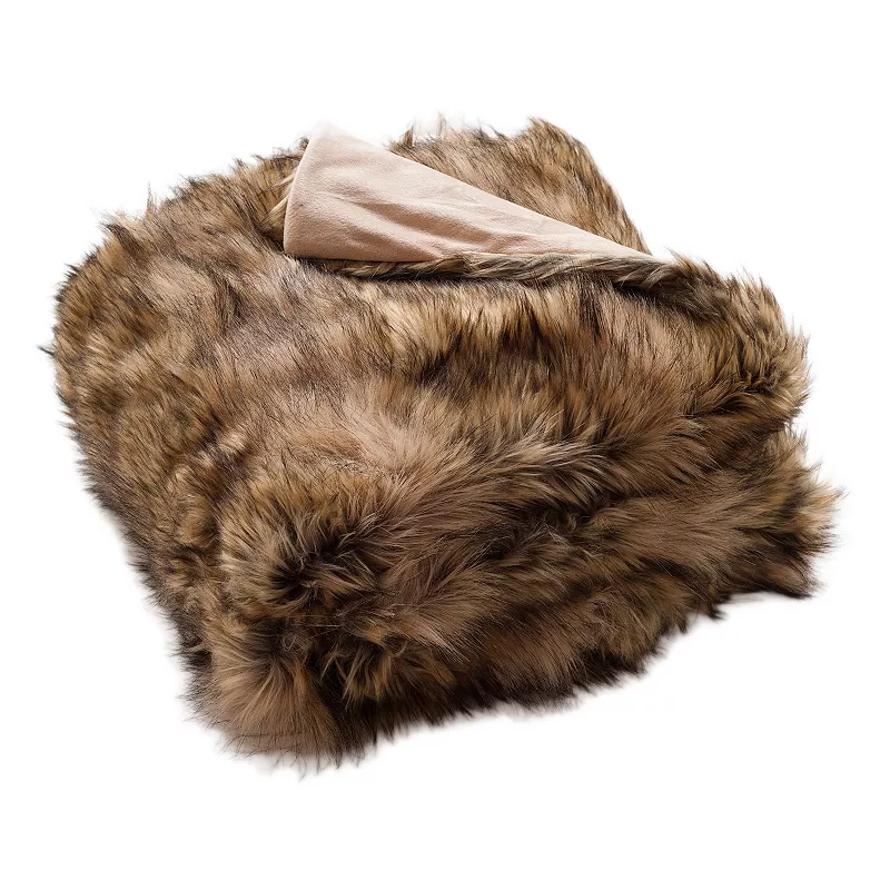 Safavieh Golden Noir Faux Fur Throw