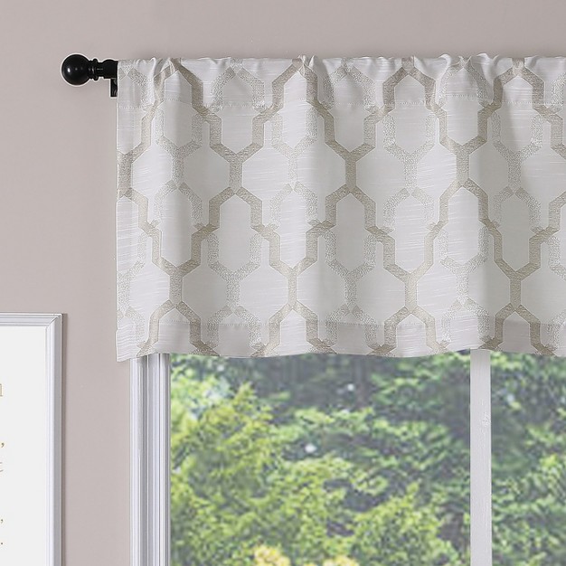 Kate Aurora Living Shabby Trellis Clover Rod Pocket Window Curtain Valances