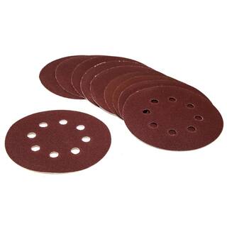 WEN 80-Grit Hook-and-Loop 5 in. Sandpaper Sanding Discs (10-Pack) 6305SP80