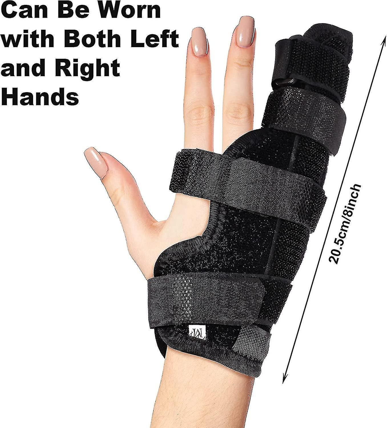 2 Pack Boxer Finger Splint Padded Support Brace Boxer Fracture Splint Metacarpal Finger Splint Hand