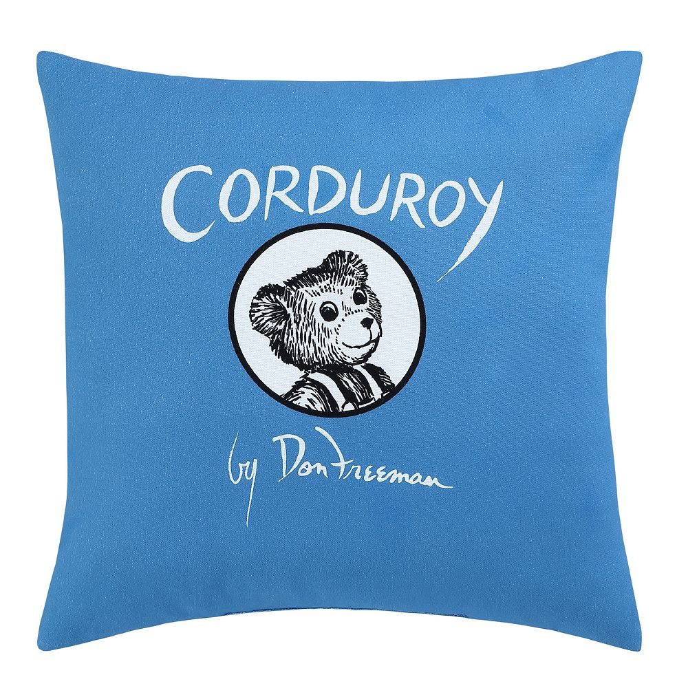 Corduroy Bear Patched Up Throw Pillow