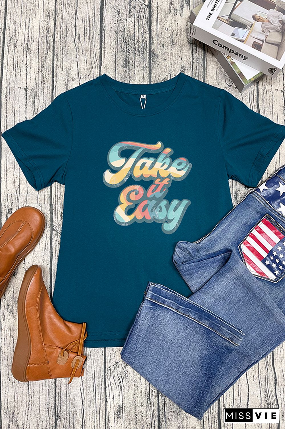 Take It Easy Graphic T-Shirt Wholesale