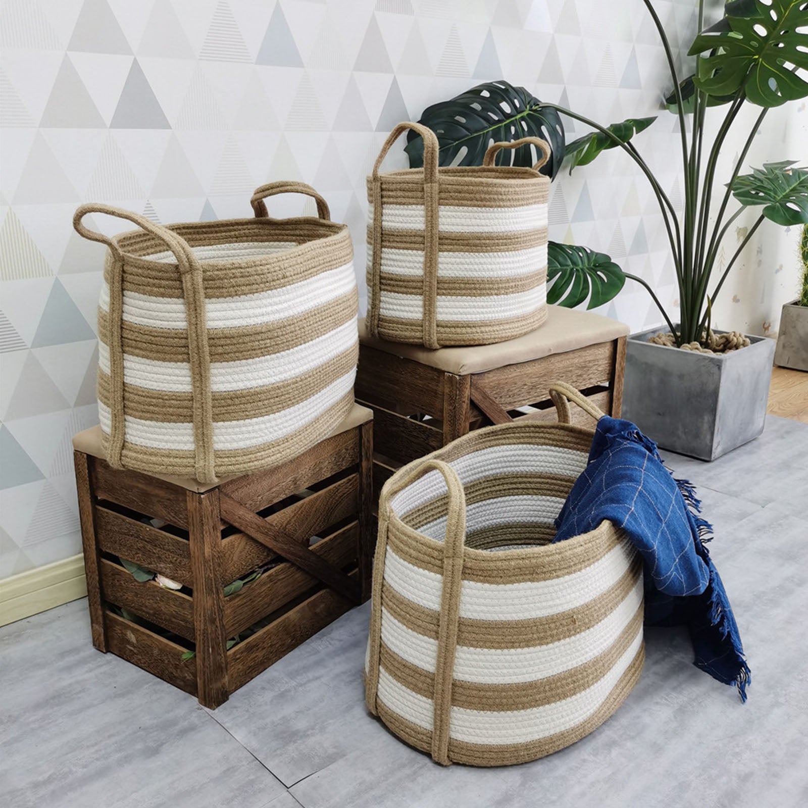 Set Of 3 Baskets 190410-010