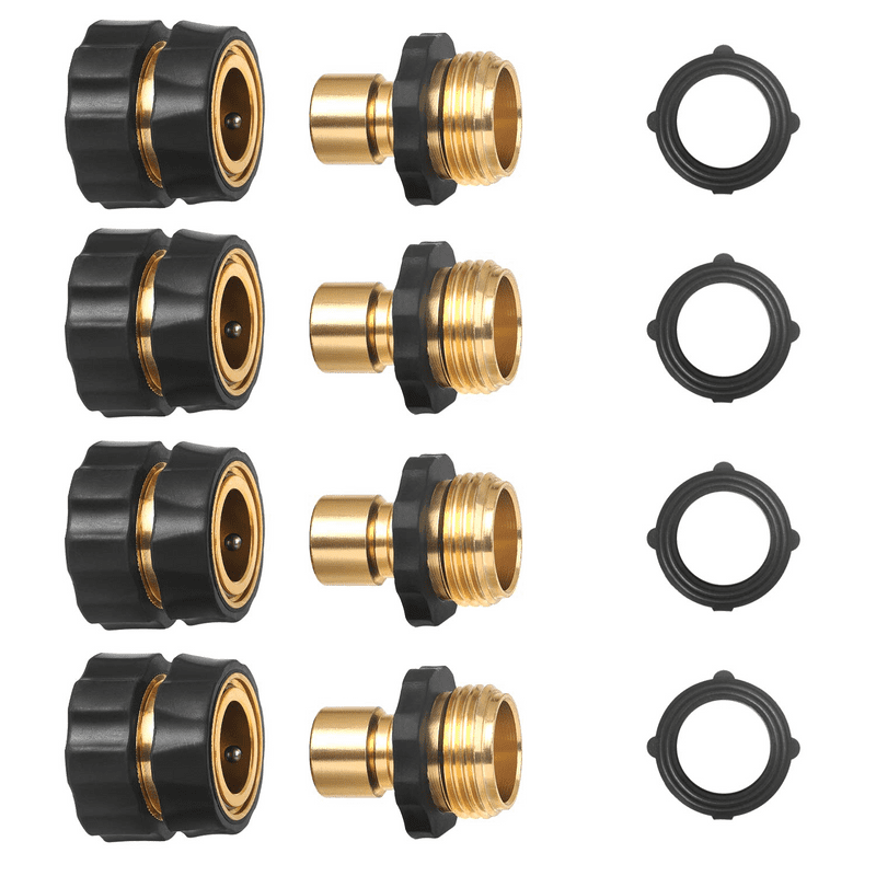 Garden Hose Quick Release Connect Coupler， Metal Hose Fitting Quick Connector 3/4