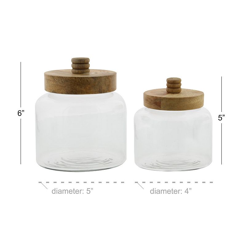 Stella and Eve Glass Canister 2-Piece Set