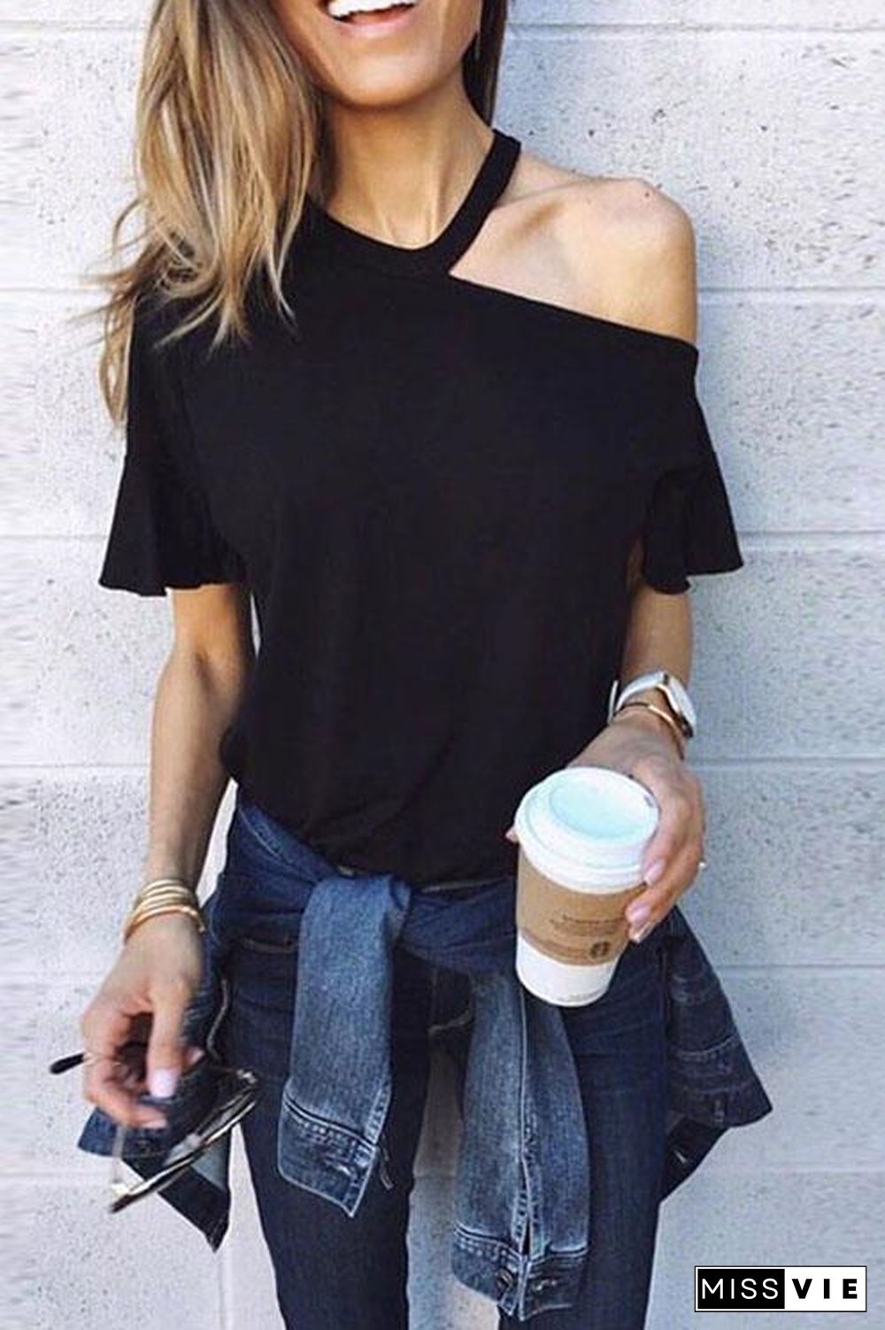 Chic One Shoulder T-shirt